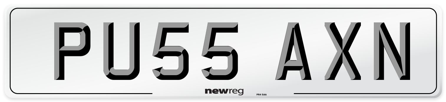 PU55 AXN Number Plate from New Reg
